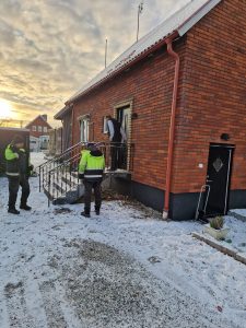 Planering inför entrétak.